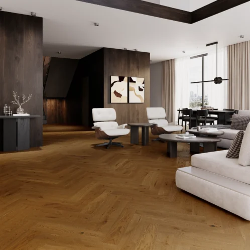 Szalagparketta Brown Sugar Tölgy Halszálka 130