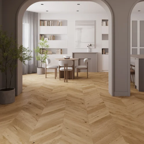 Szalagparketta Mainland Tölgy Chevron 130