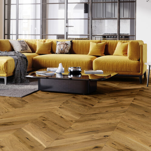 Szalagparketta Mainland Tölgy Chevron 130